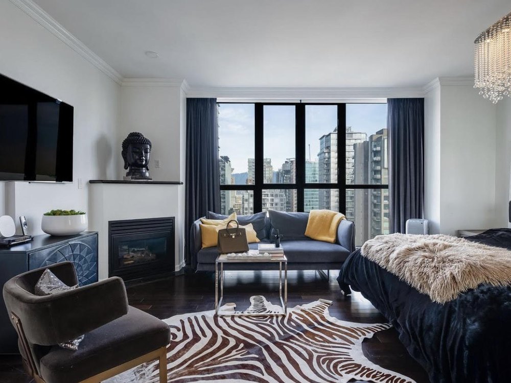 A styled bedroom prepared for guests